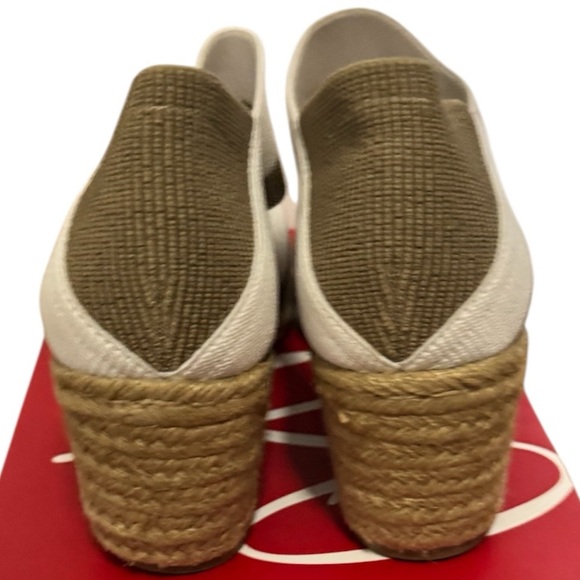 IMPO Nayeli Womens Cotton Stretch Ankle Strap Espadrilles - White and Tan Sz 9.5 - Picture 3 of 6